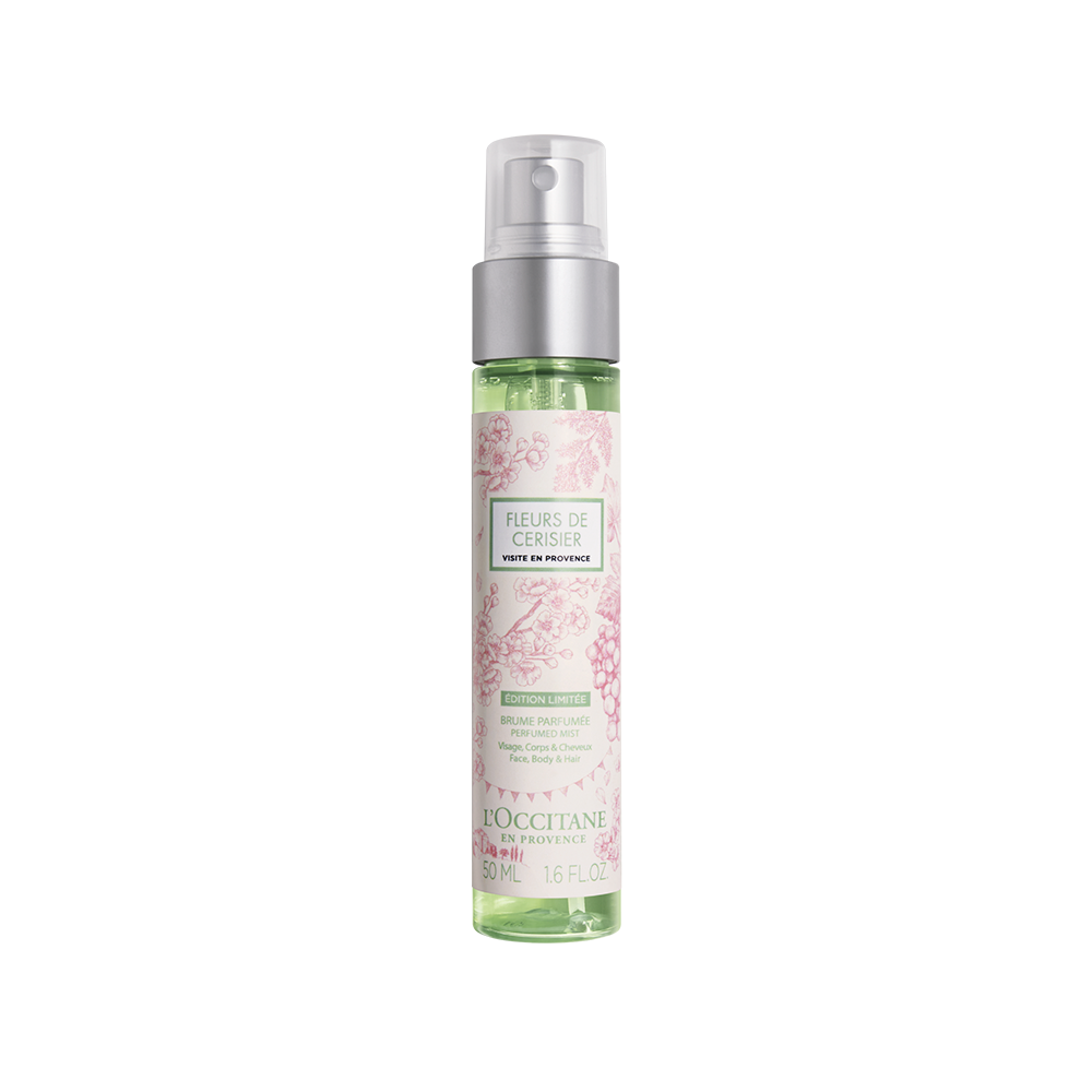 Spray Refrescante Rosto Corpo e Cabelo Flor de Cerejeira Visite en Provence 50ml
